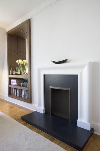 Alcoves and Fireplace